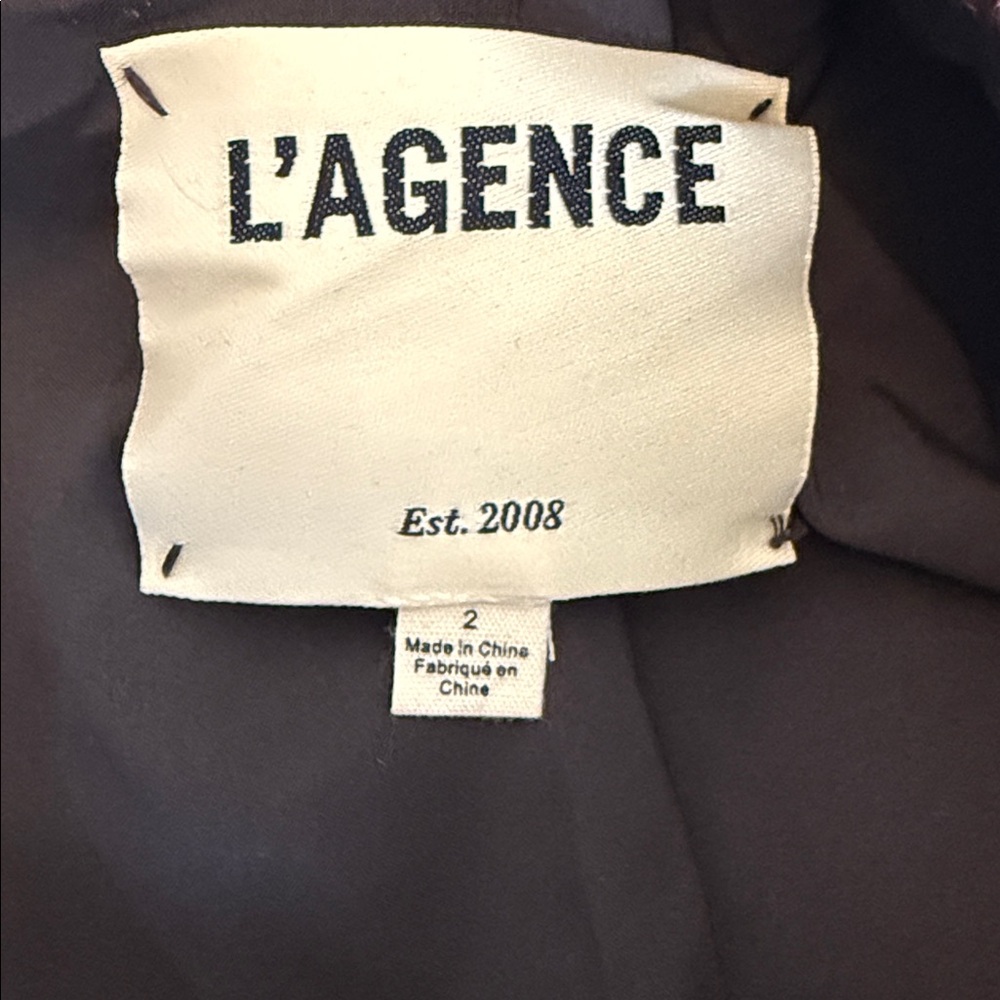 L'Agence Brown Tweed Bouvier Coat - Picture 6 of 7